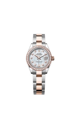 أويستر، ٢٨ مم، من فولاذ أويستر ستيل وذهب إيفروز والألماس  الرقم المرجعي 279381RBR