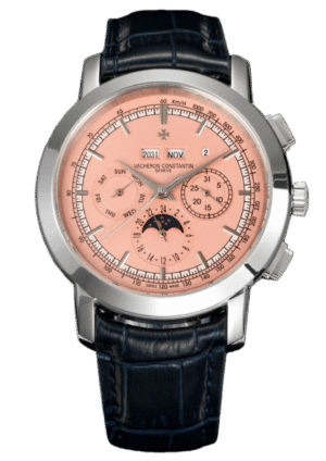 ساعة فاشيرون كونستانتين التراثية 5000T000P_B045 التقويم الدائم متعددة الوظائف